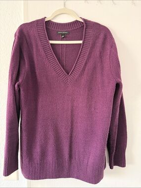 Banana Republic Women's Plum V-Neck Pullover Sweater